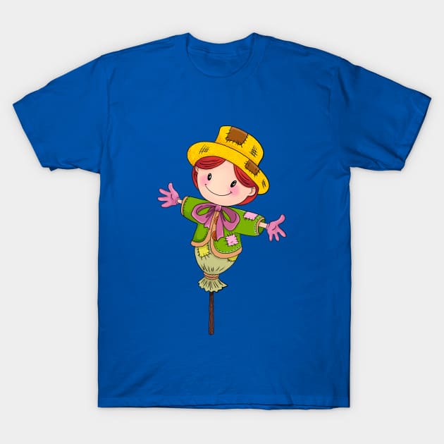 Cute Scarecrow T-Shirt by KimLeex